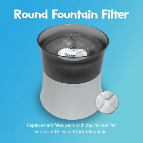 Pioneer Pet Elevated Vortex Pet Drinking Fountain, White, 128 Fluid Ounces